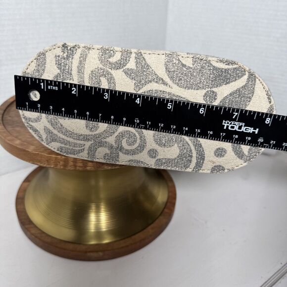 Myra Leather  Double Wine Bottle Bag Tote  Cowhide Leather Canvas - Picture 10 of 12